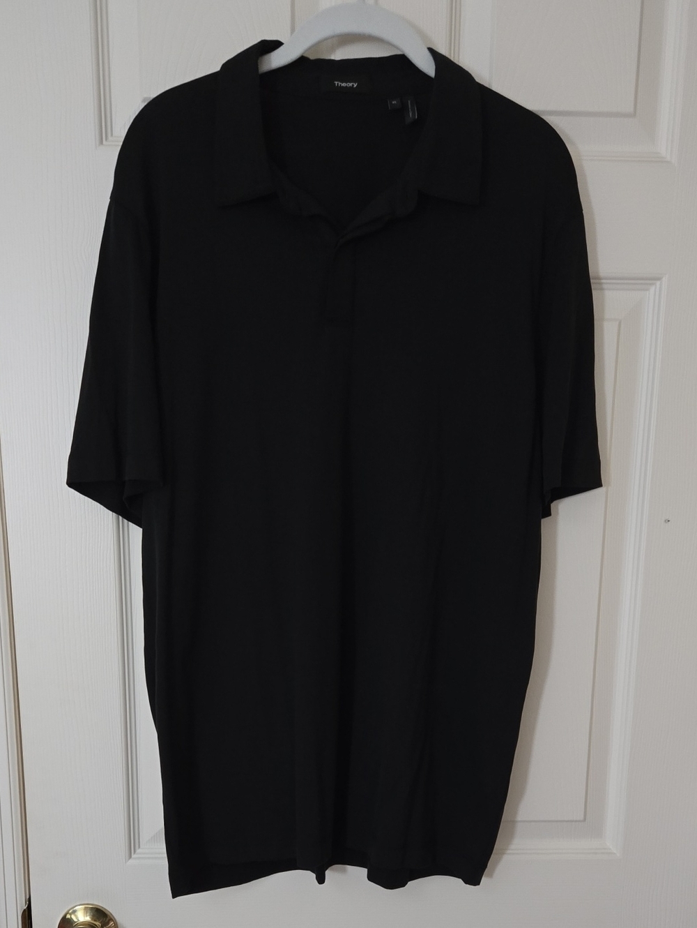 Men Theory Black Short-Sleeve Polo